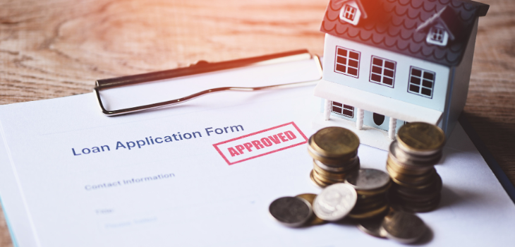 A home equity loan application that has been approved.